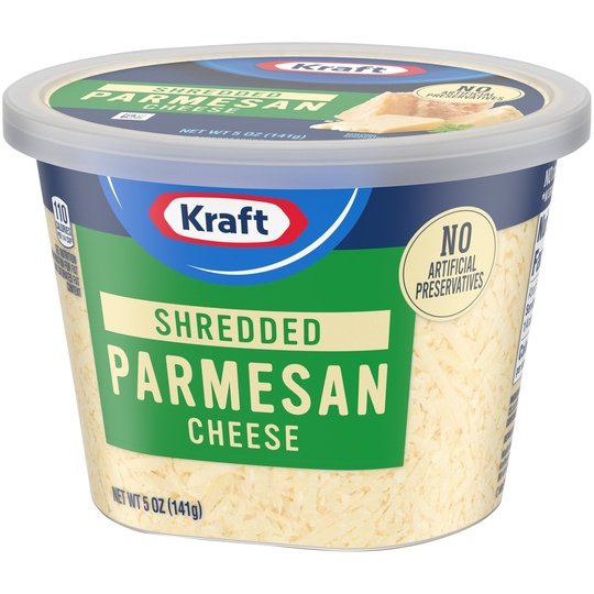 Kraft Shredded Parmesan Cheese, 5 oz. Tub