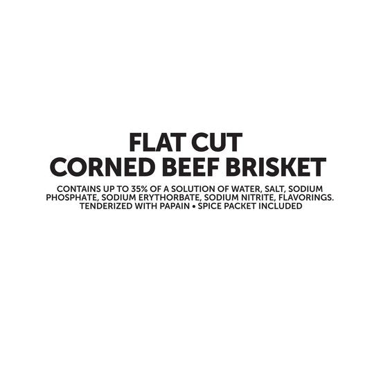 Grobbel's Fresh Corned Beef Brisket Flat, 1 Count, 2.0- 5.0 lbs