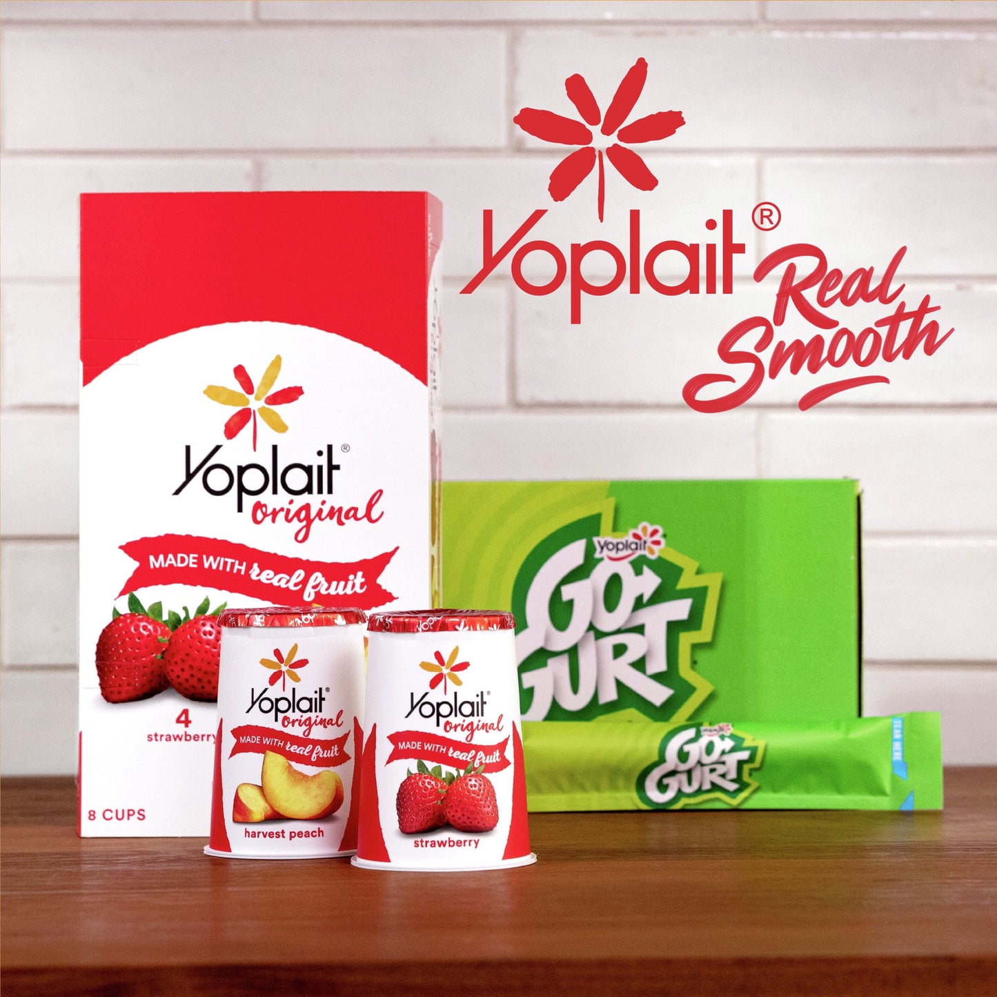 Yoplait Original Low Fat Yogurt Pack, 8 Ct, 6 OZ Fruit Yogurt Cups