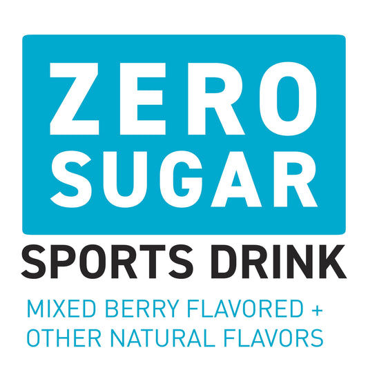 POWERADE Electrolyte Enhanced Zero Sugar Mixed Berry Sport Drink, 20 fl oz, 8 Count Bottles