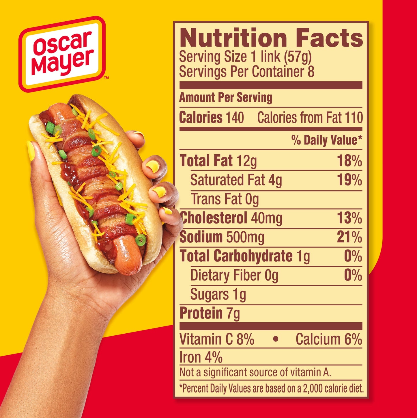 Oscar Mayer Uncured Bun-Length Wieners Hot Dogs, 8 ct. Pack