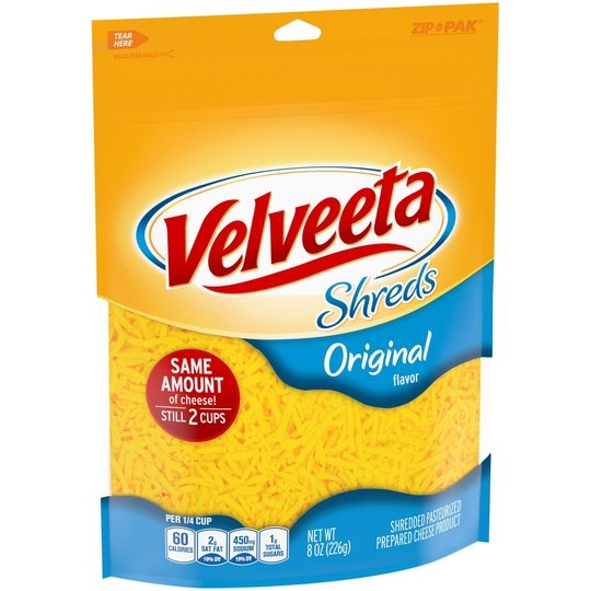 Velveeta Shreds Original Flavored Shredded Cheese, 8 oz Bag