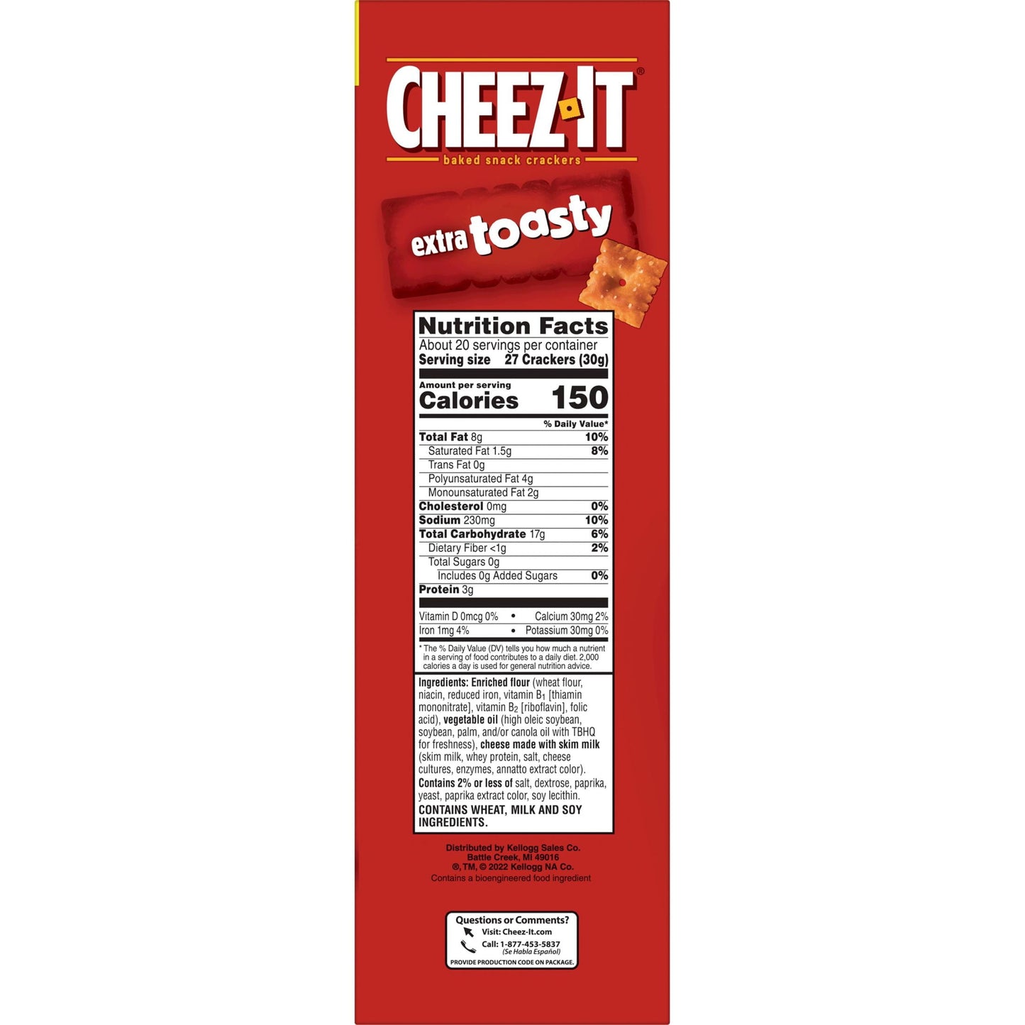 Cheez-It Extra Toasty Cheese Crackers, 21 oz