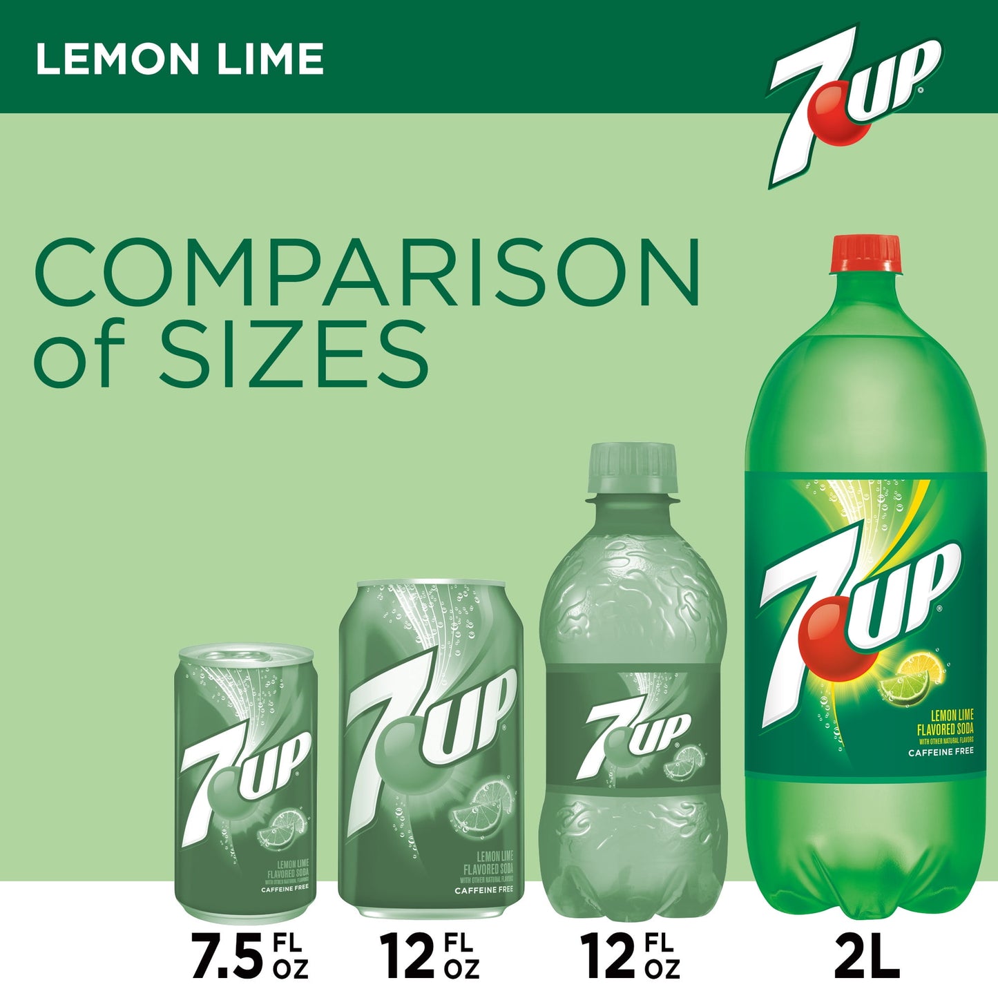 7UP Lemon Lime Soda, 2 L bottle