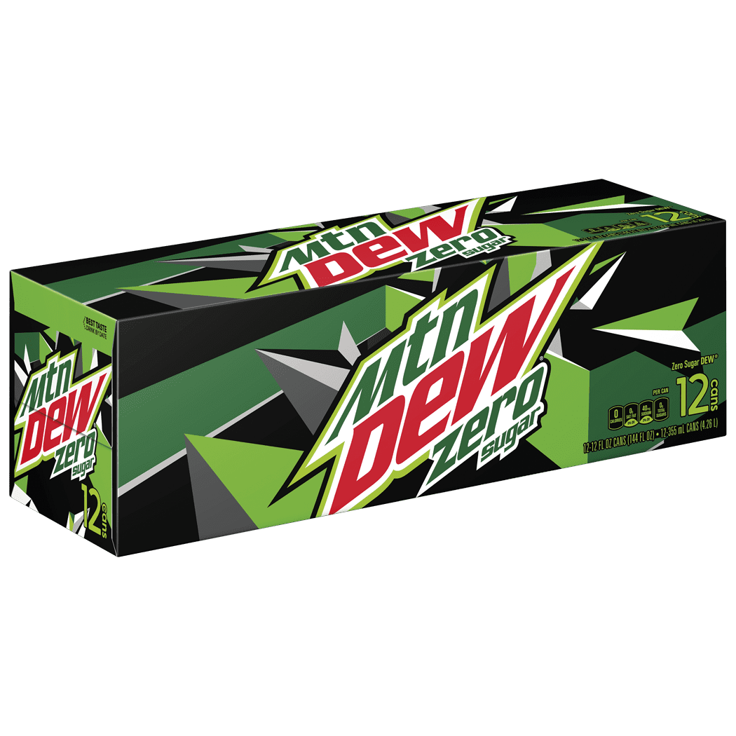 Mountain Dew Zero Sugar Citrus Soda Pop, 12 fl oz, 12 Pack Cans