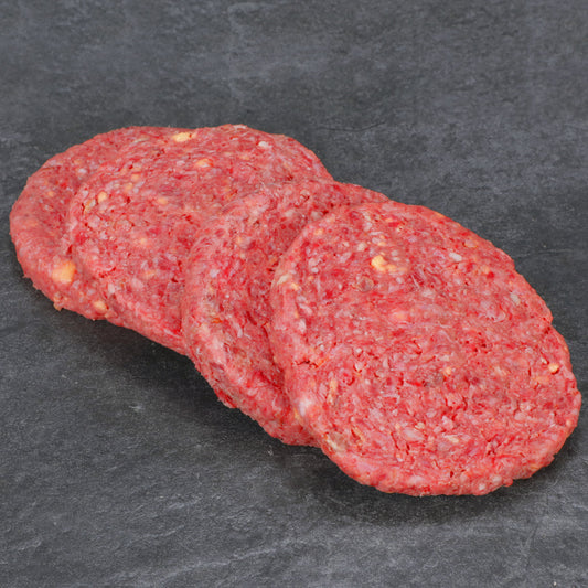 Bacon Cheddar Ground Beef Burgers, 4 Count, 1.33 lb Tray