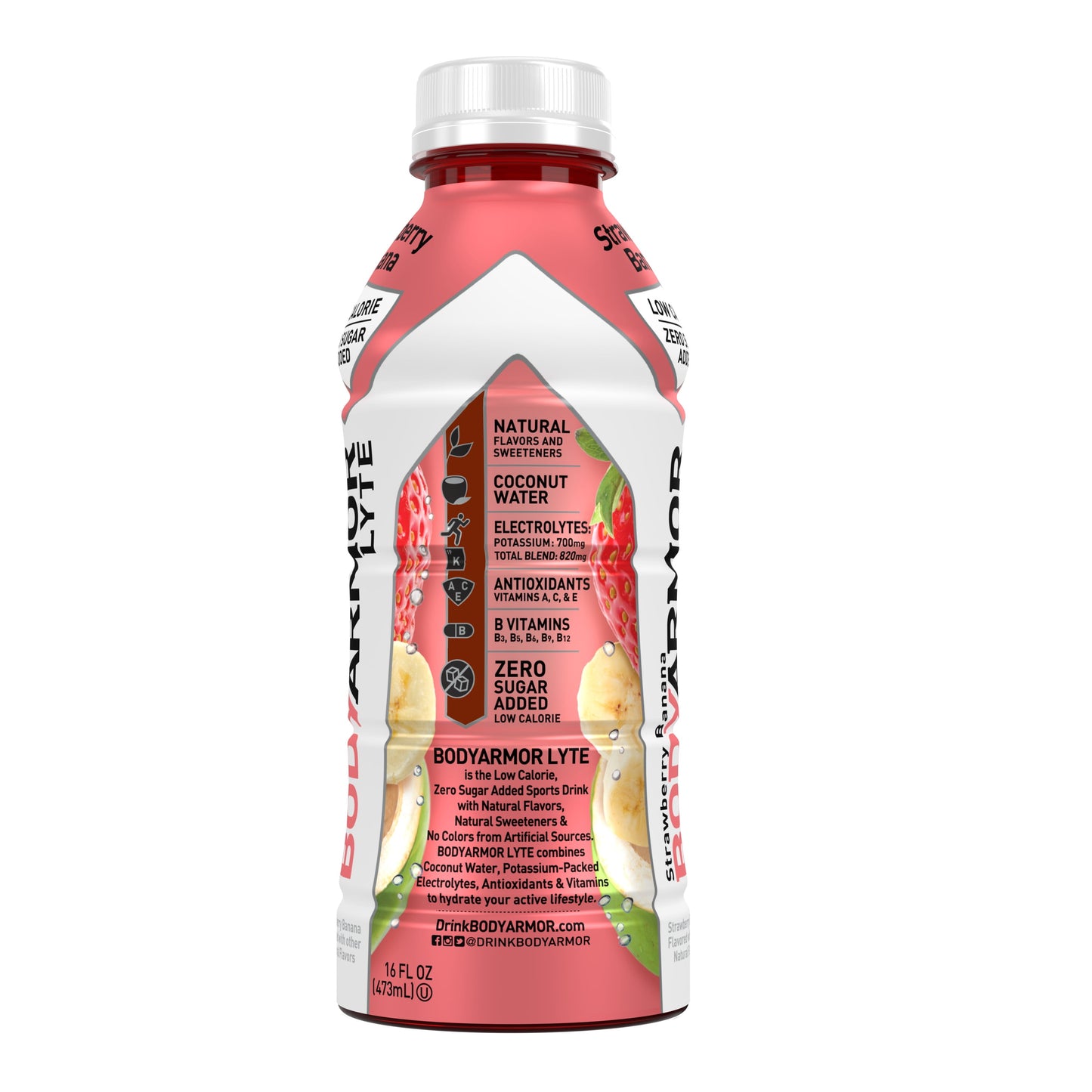 BODYARMOR LYTE Sports Drink Strawberry Banana, 16 fl oz