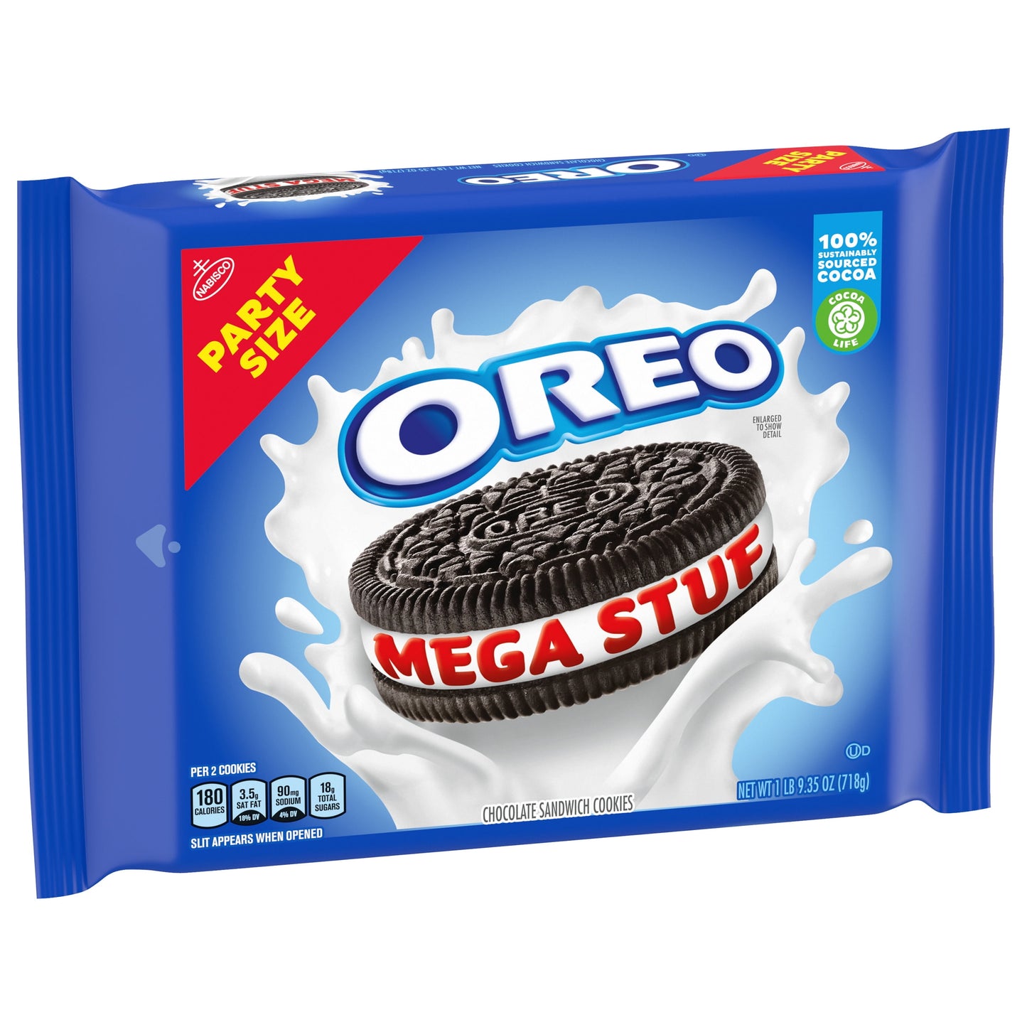 OREO Mega Stuf Chocolate Sandwich Cookies, Party Size, 1 lb 9.35 oz