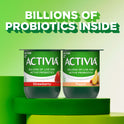 Activia Peach and Strawberry Probiotic Yogurt, Lowfat Yogurt Cups, 4 oz, 12 Count
