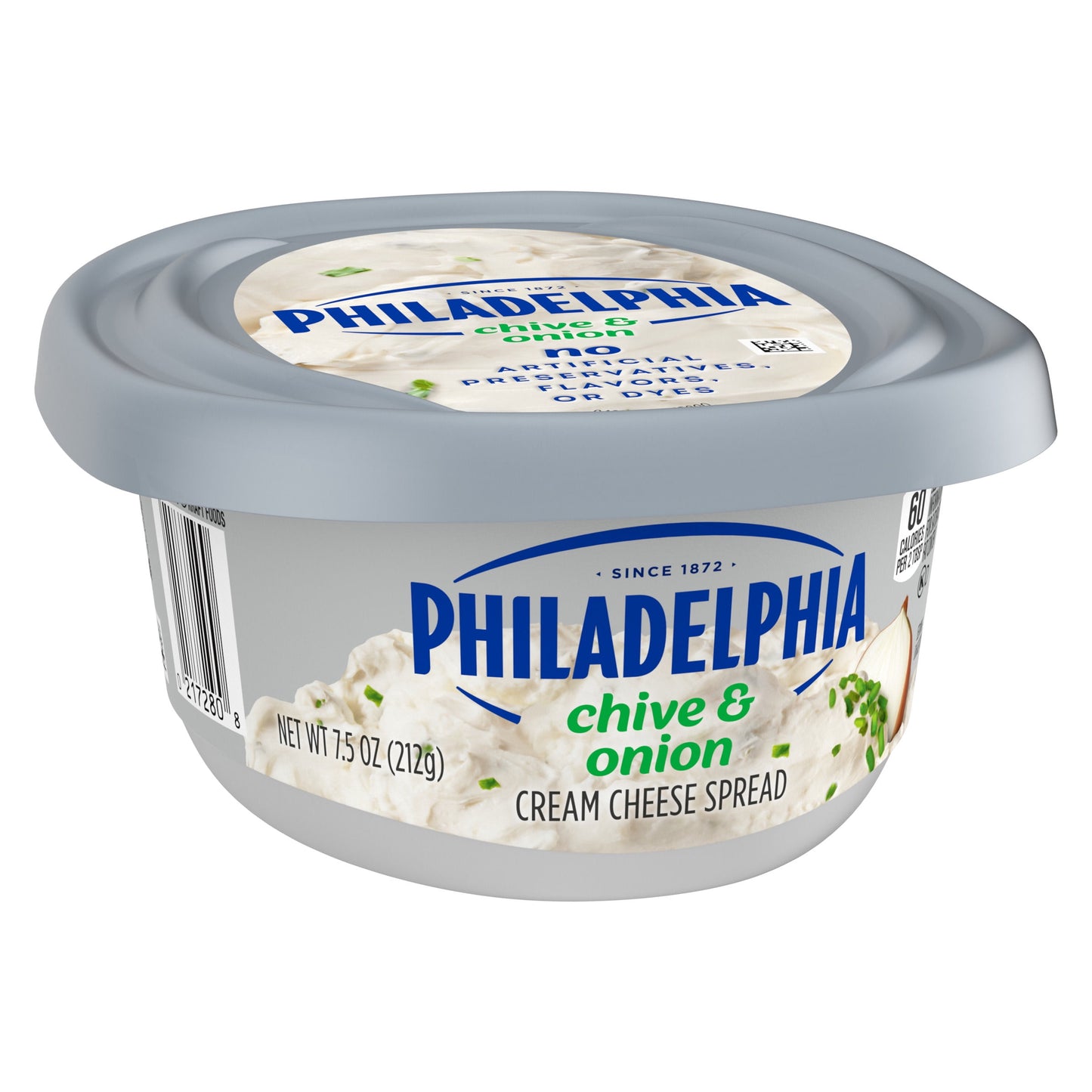 Philadelphia Chive & Onion Cream Cheese Spread, 7.5 oz Tub