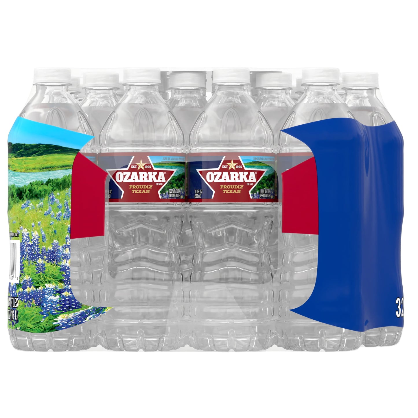 OZARKA Brand 100% Natural Spring Water, 16.9-ounce plastic bottles (Pack of 32)