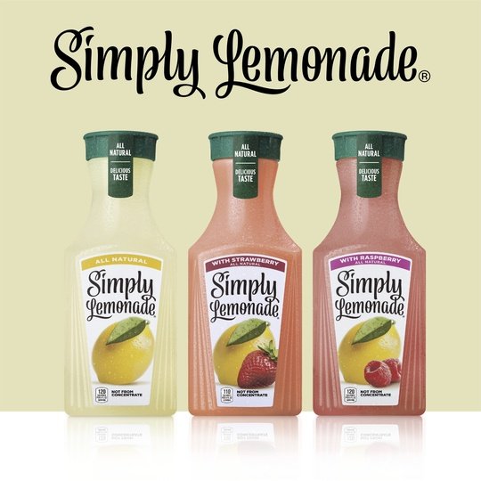 Simply Non GMO All Natural Strawberry Lemonade Juice, 52 fl oz Bottle
