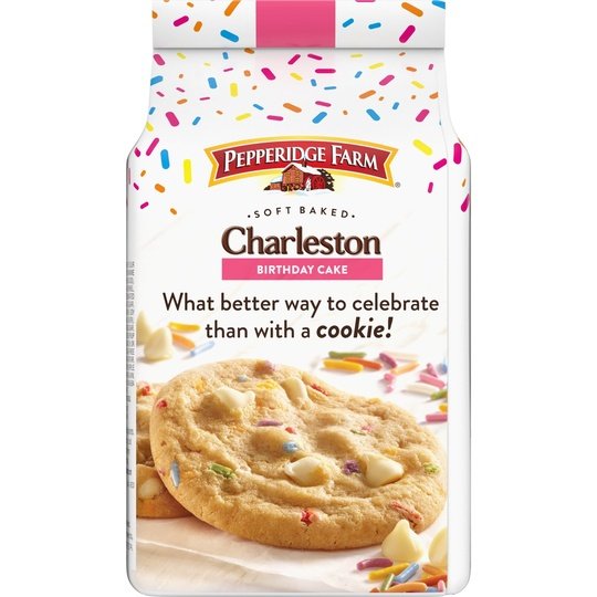 Pepperidge Farm Charleston Birthday Cake Cookies, 8 Soft Baked Cookies, 8.6 oz. Bag