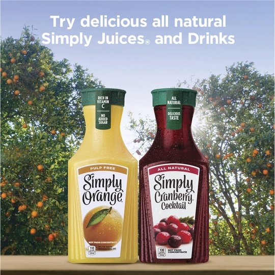 Simply Non GMO All Natural Cranberry Cocktail Fruit Juice, 52 fl oz Bottle