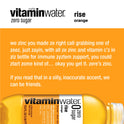 vitaminwater zero sugar rise electrolyte enhanced water, orange, 16.9 fl oz, 6 count bottles