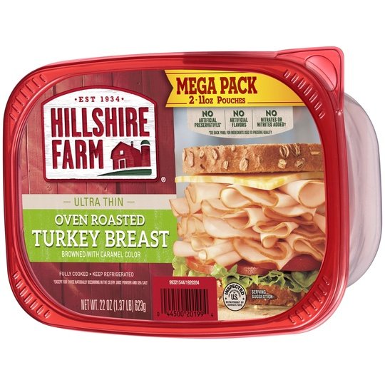 Hillshire Farm Sliced Oven Roasted Turkey Breast Deli Lunch Meat, 22 oz