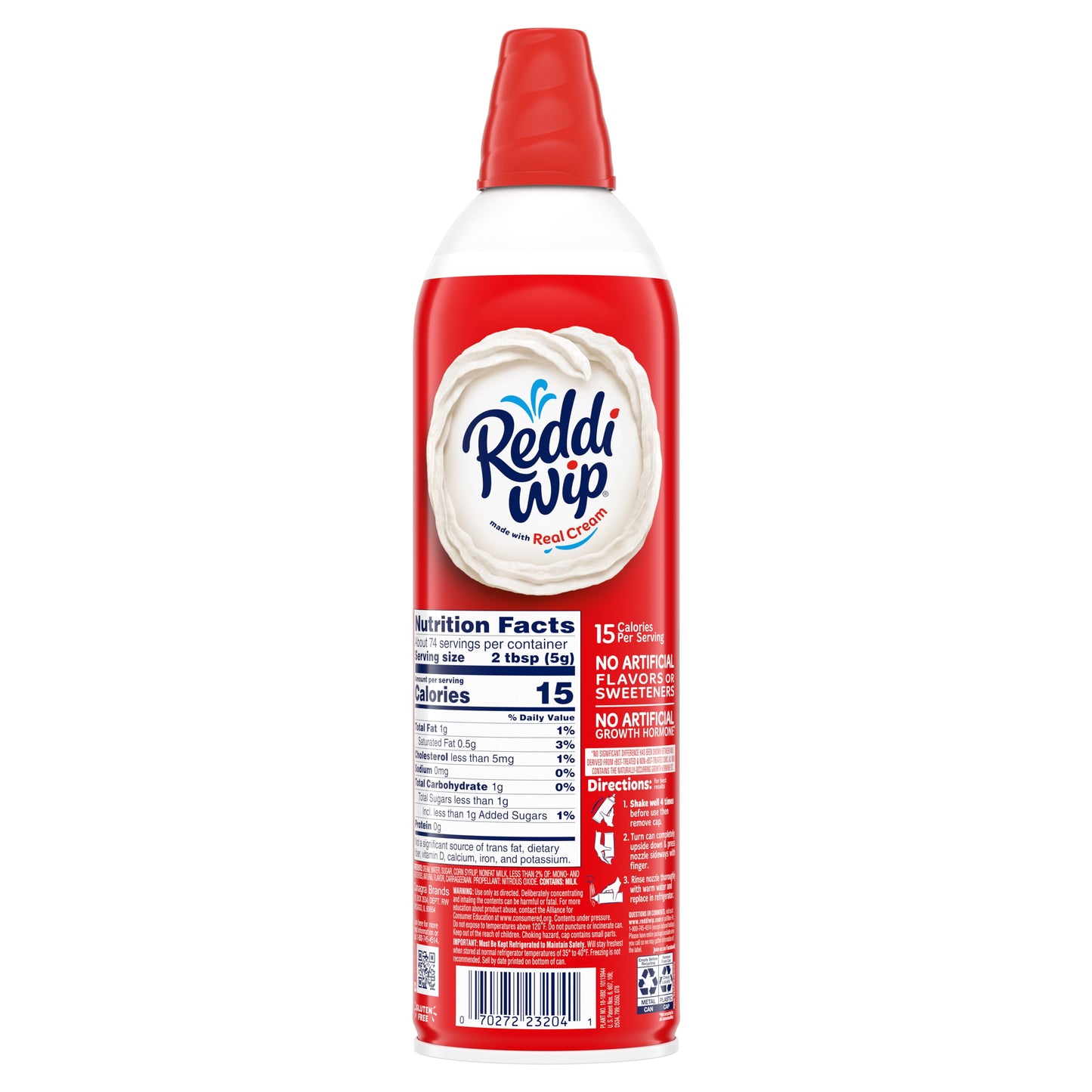 Reddi Wip Original Whipped Topping Made with Real Cream, 13 oz Spray Can