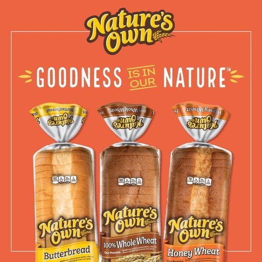 Nature's Own Honey Wheat Sandwich Bread Loaf, 20 oz