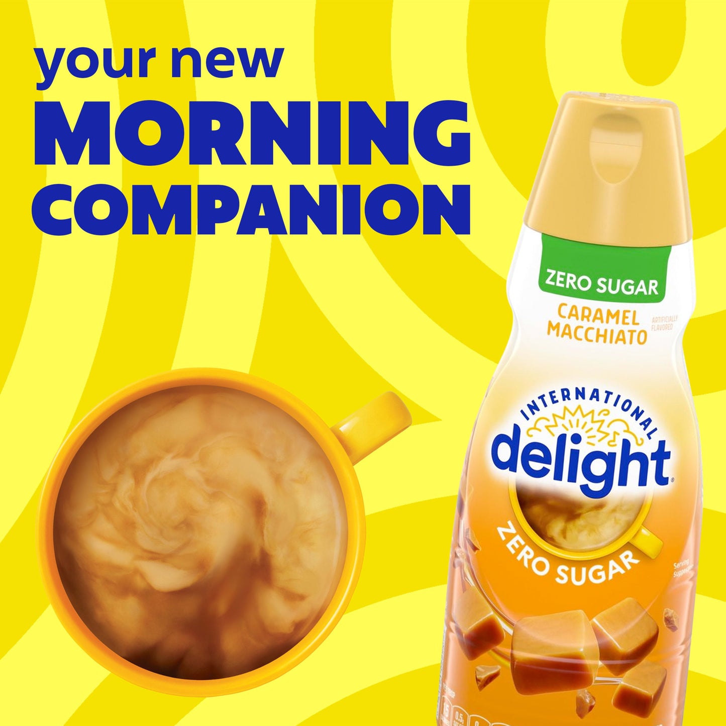 International Delight Zero Sugar Caramel Macchiato Coffee Creamer, 32 fl oz Bottle