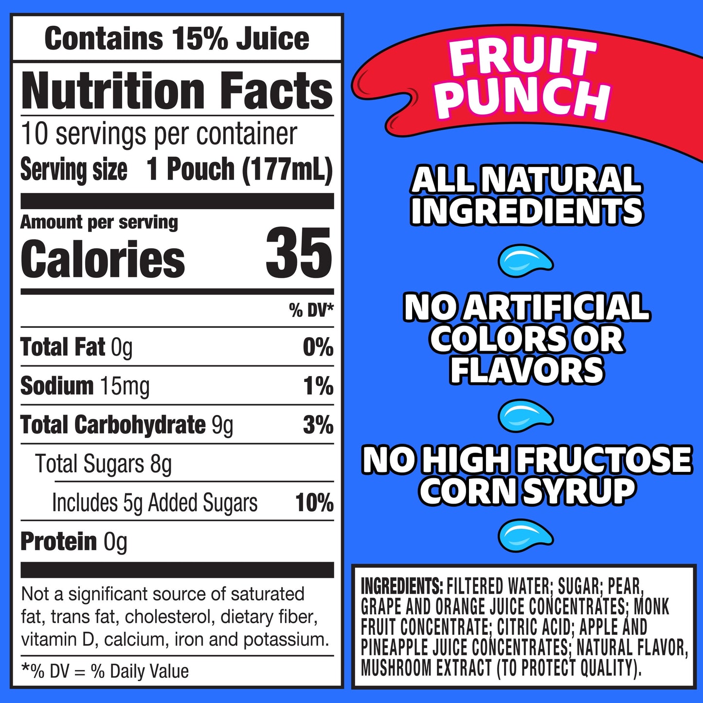 Capri Sun Fruit Punch Juice Box Pouches, 10 ct Box, 6 fl oz Pouches