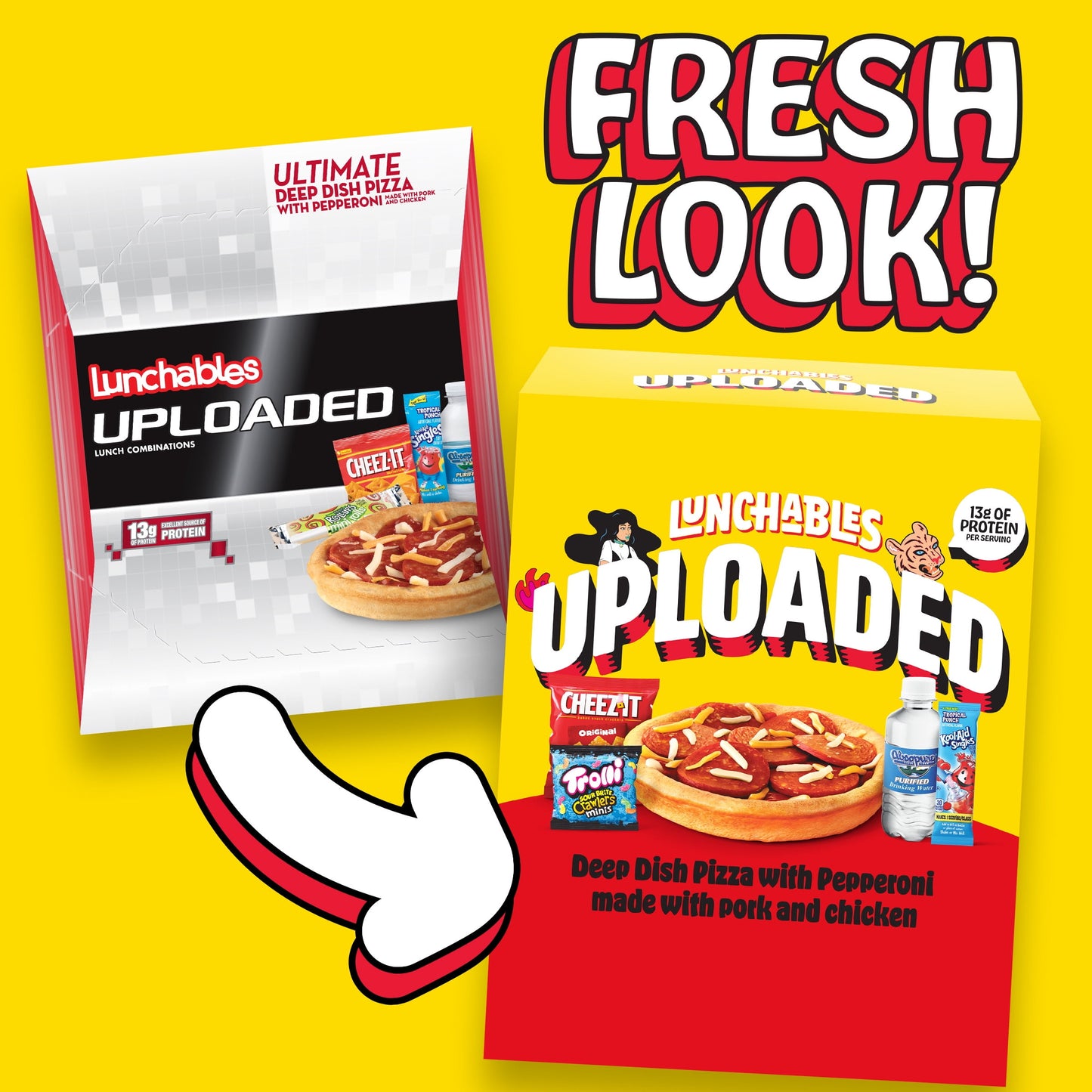 Lunchables Uploaded Deep Dish Pizza with Perpperoni Kids Lunch Meal Kit, 15.12 Oz Box
