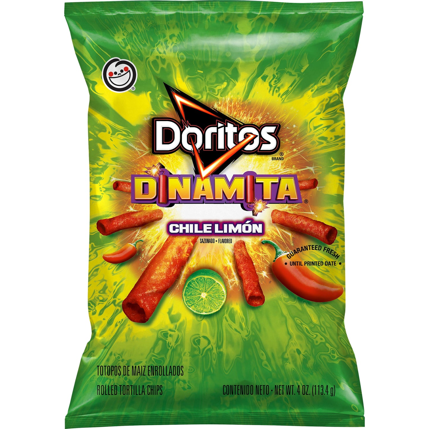 Doritos Dinamita Chile Limon Flavored Tortilla Snack Chips, 4 oz Bag