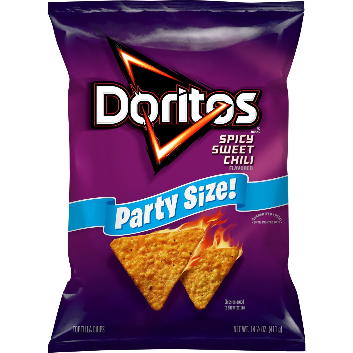 Doritos Spicy Sweet Chili Tortilla Snack Chips, Party Size, 14.5 oz Bag