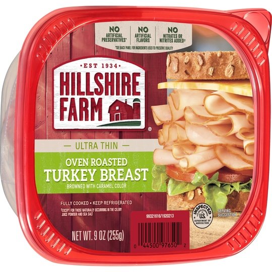 Hillshire Farm Sliced Oven Roasted Turkey Breast Deli Lunch Meat, 9 oz