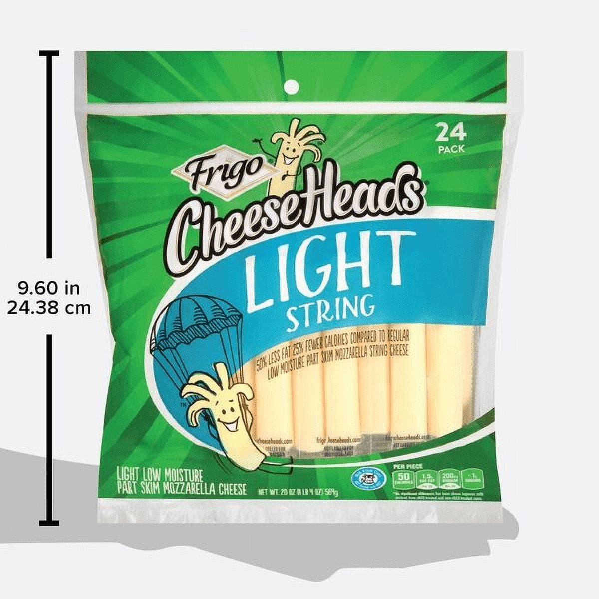 Frigo Cheese Heads Light String Mozzarella Cheese, 20 oz, 24 Count