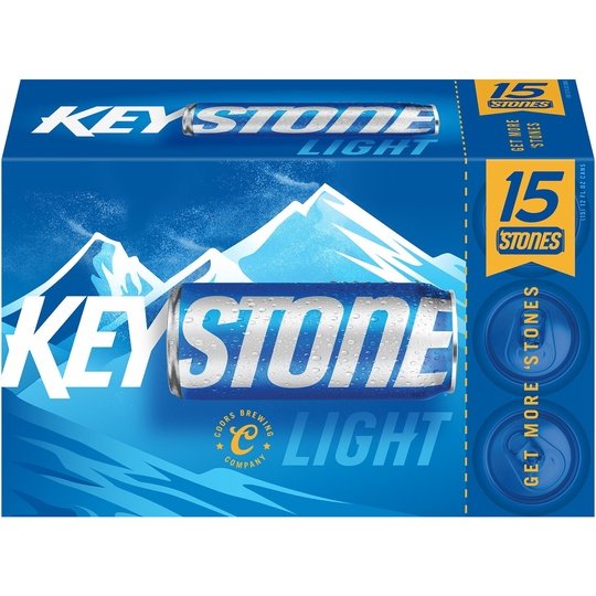 Keystone Light Lager Beer, 15 Pack, 12 fl oz Cans, 4.1% ABV