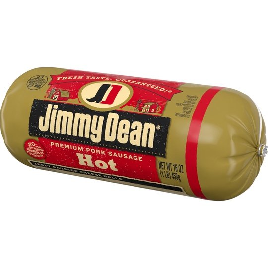 Jimmy Dean Premium Pork Hot Sausage Roll, 16 oz