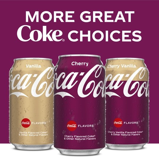 Coca-Cola Cherry Vanilla Soda Pop, 12 fl oz, 12 Pack Cans