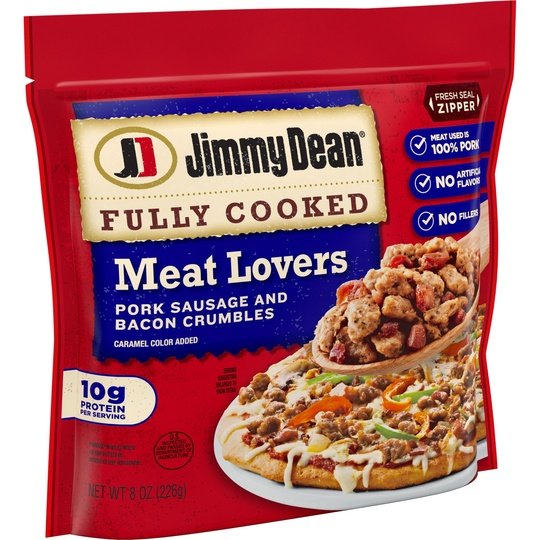 Jimmy Dean® Fully Cooked Meat Lovers Breakfast Crumbles, 8 oz