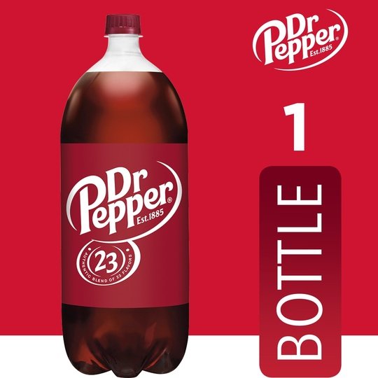 Dr Pepper Soda Pop, 2 L bottle
