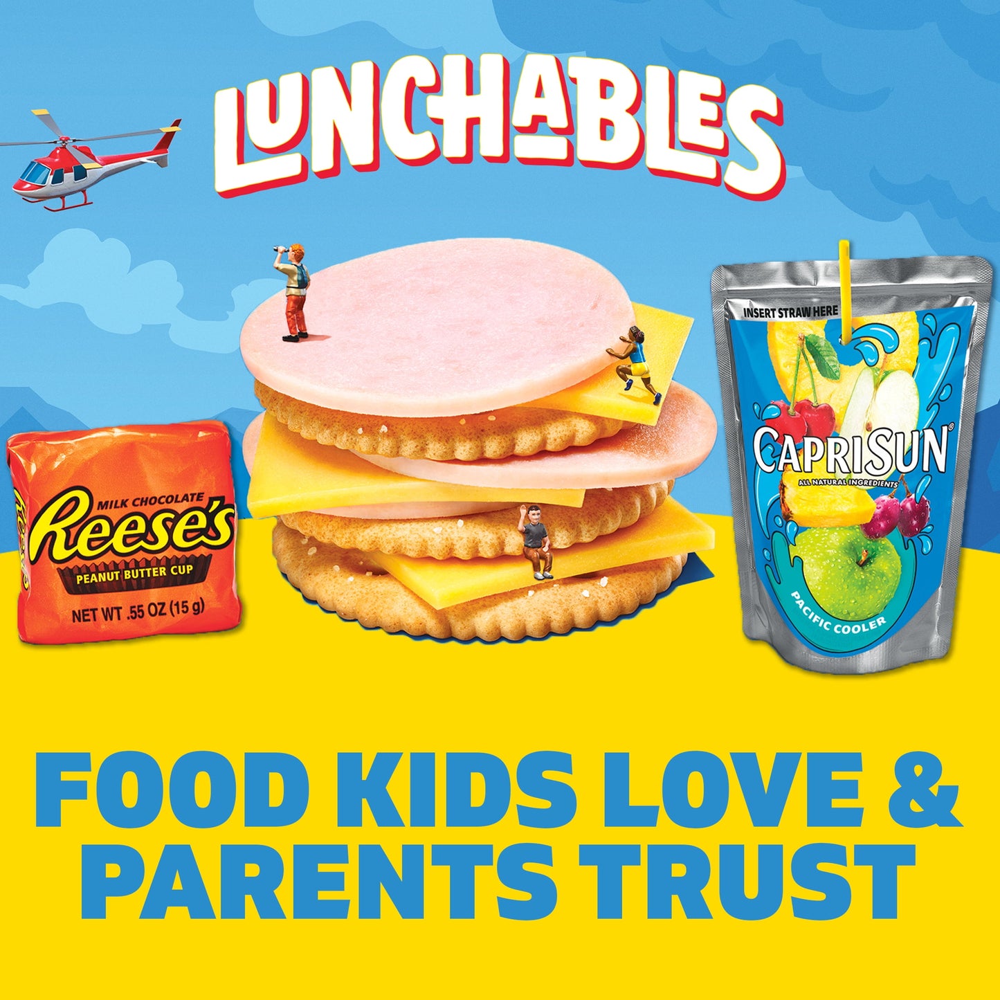 Lunchables Turkey & American Cheese Cracker Stackers Kids Lunch Meal Kit, 8.9 oz Box