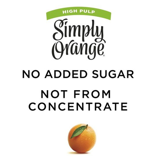Simply Non GMO High Pulp Orange Juice, 52 fl oz Bottle