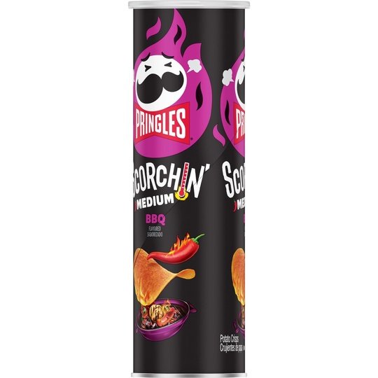 Pringles Scorchin' BBQ Potato Crisps Chips, 5.5 oz