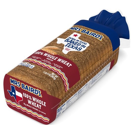 Mrs Baird's 100% Whole Wheat Bread, 20 oz