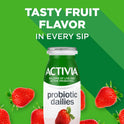 Activia Probiotic Dailies Strawberry Lowfat Probiotic Yogurt Drinks, 3.1 fl oz, 8 Count