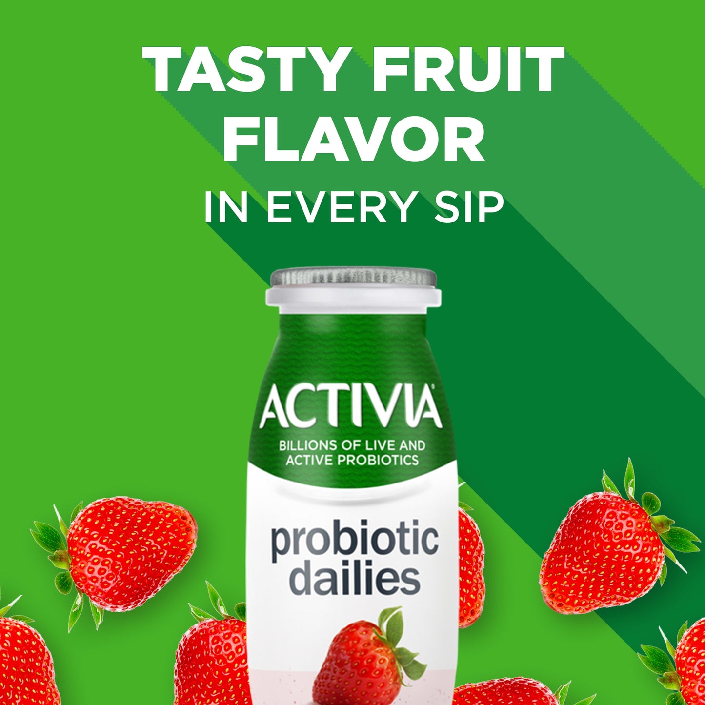 Activia Probiotic Dailies Strawberry Lowfat Probiotic Yogurt Drinks, 3.1 fl oz, 8 Count