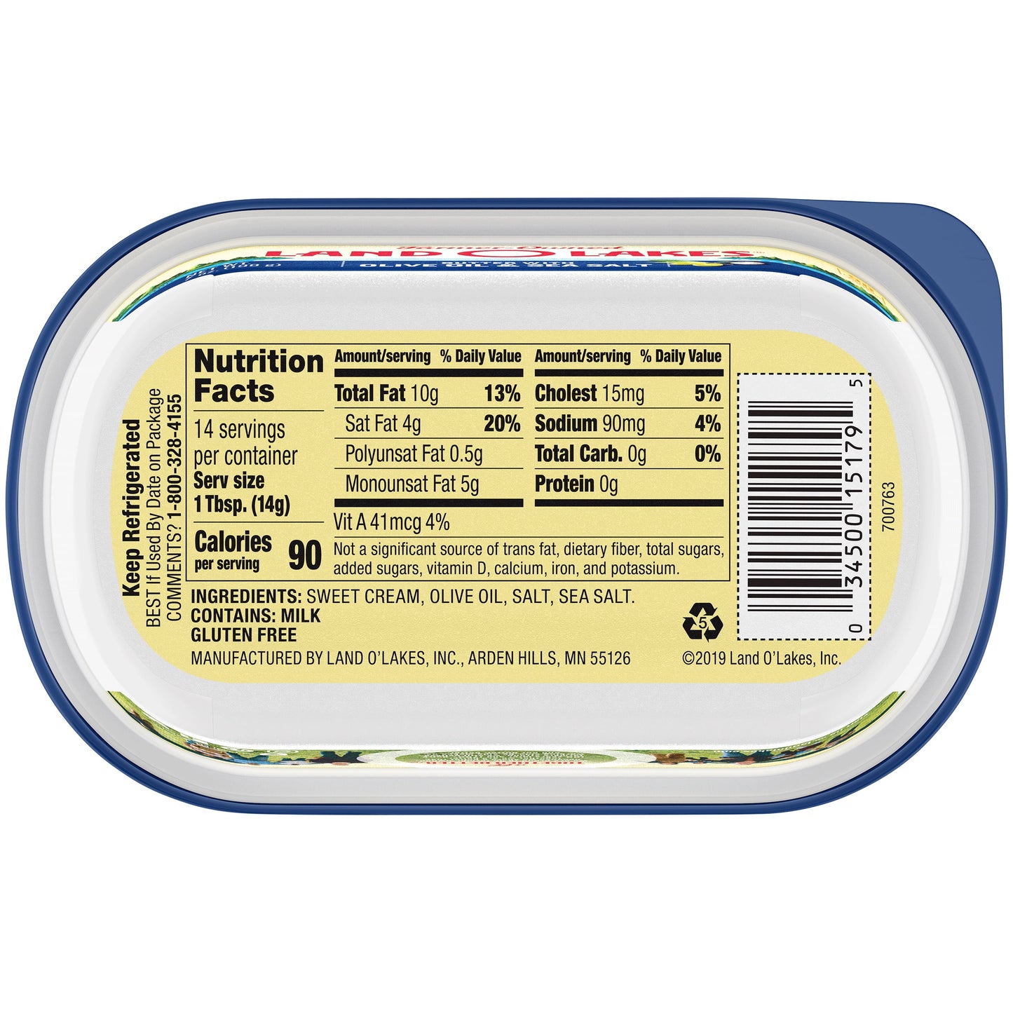 Land O Lakes® Butter with Olive Oil and Sea Salt, 7 oz Tub