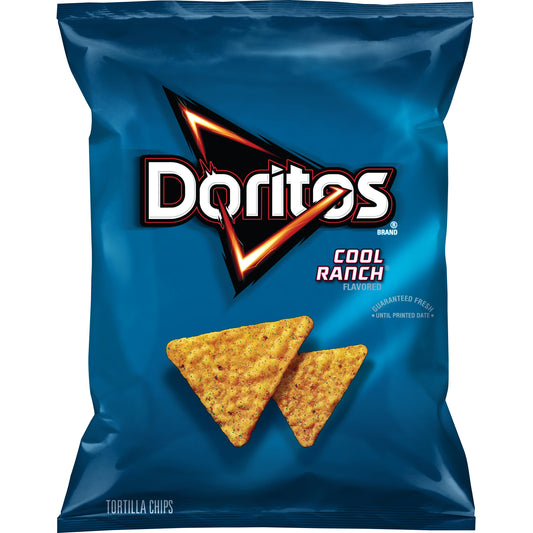 Doritos Tortilla Chips Cool Ranch Flavored Snack Chips, 2.75 oz Bag