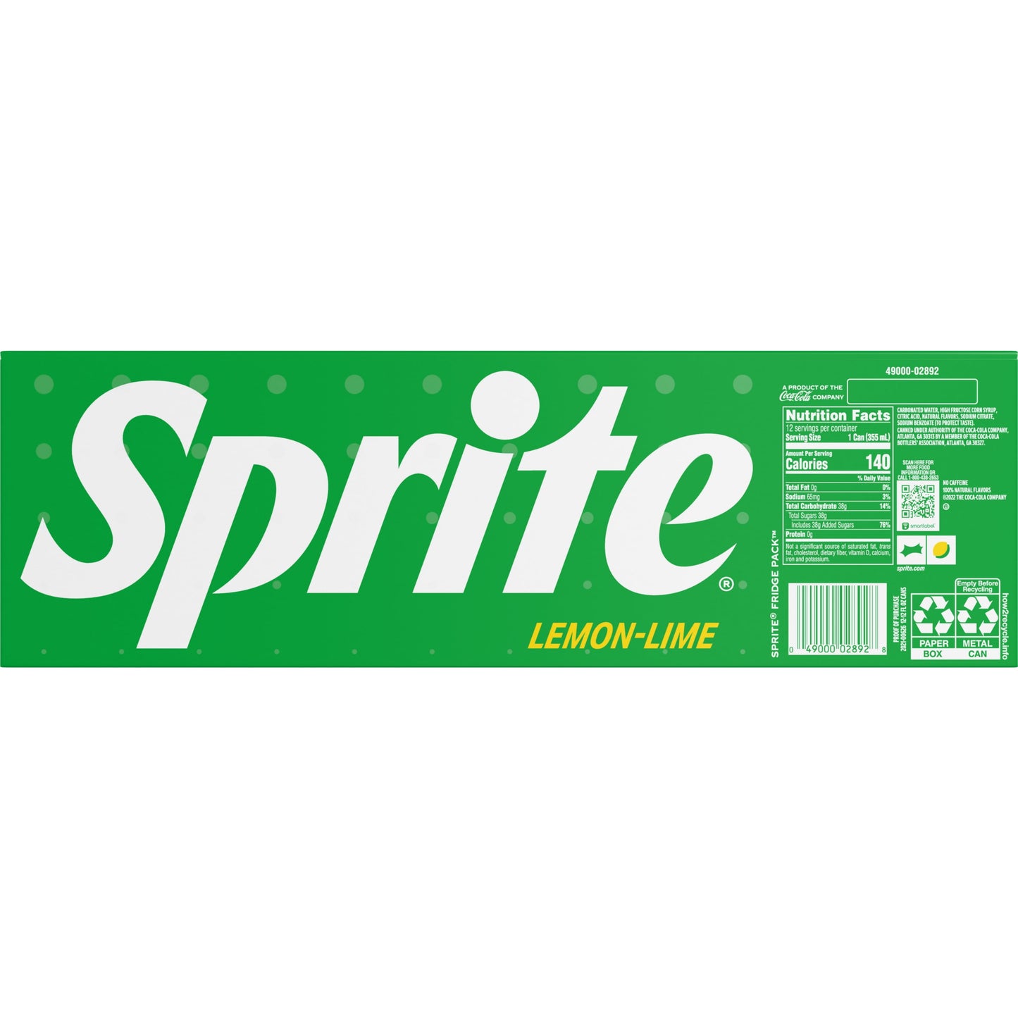 Sprite Lemon Lime Soda Pop, 12 fl oz, 12 Pack Cans