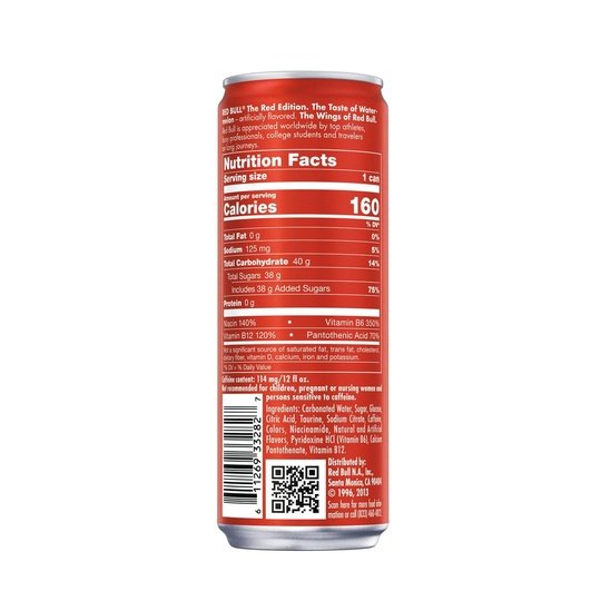 Red Bull Red Edition Watermelon Energy Drink, 12 fl oz Can