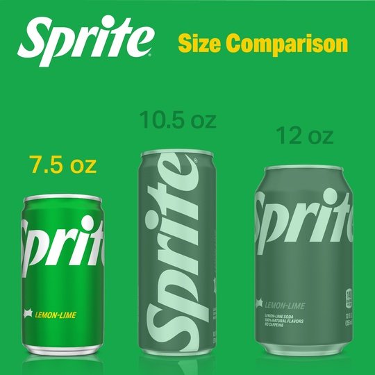 Sprite Lemon Lime Mini Soda Pop Soft Drink, 7.5 fl oz, 10 Pack Cans