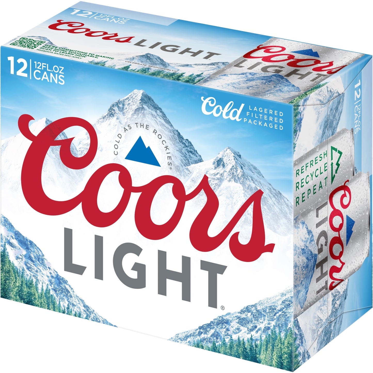 Coors Light Lager Beer, 12 Pack, 12 fl oz Cans, 4.2% ABV