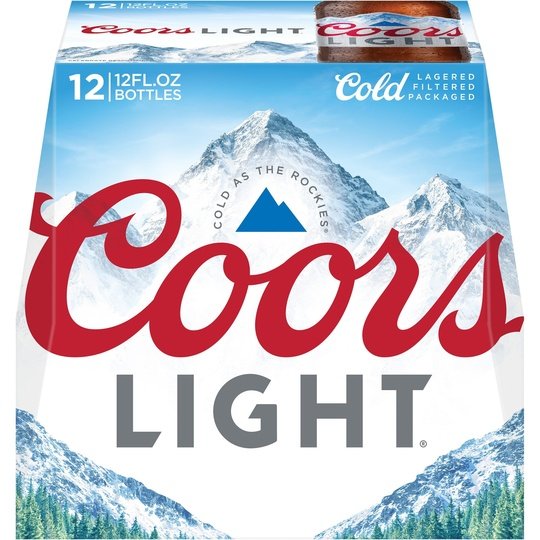 Coors Light Lager Beer, 12 Pack, 12 fl oz Bottles, 4.2% ABV