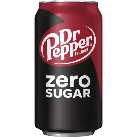 Dr Pepper Zero Sugar Soda, 12 fl oz cans, 12 pack