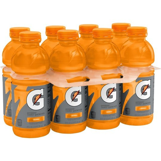 Gatorade Orange Thirst Quencher Sports Drink, 20 oz, 8 Pack Bottles