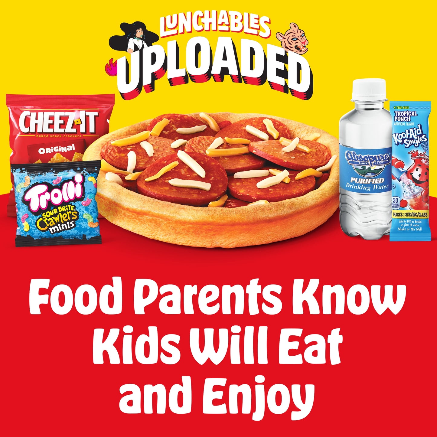 Lunchables Uploaded Deep Dish Pizza with Perpperoni Kids Lunch Meal Kit, 15.12 Oz Box